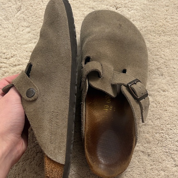 Suede Clogs with Buckle - Picture 2 of 4